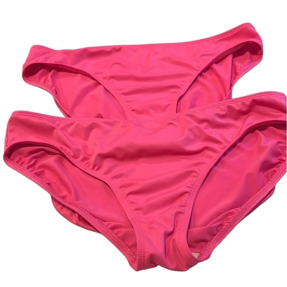 Set of 2! Land’s End girls Swim Bottoms. Size 16+ (plus). Hot pink